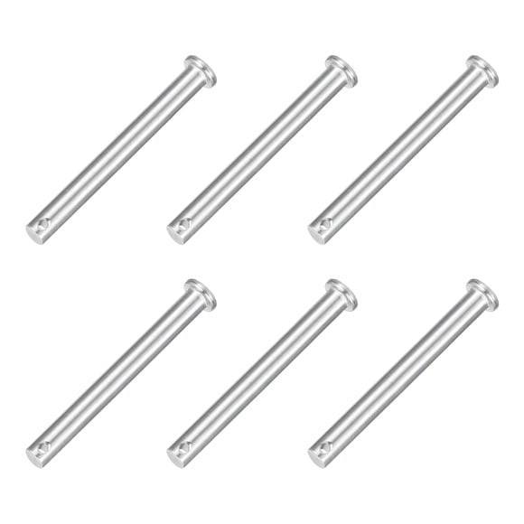 Uxcell 6Pcs 5/16" x  2-3/4" Single Hole Clevis Pins, 304 Stainless Steel Flat Head Pins