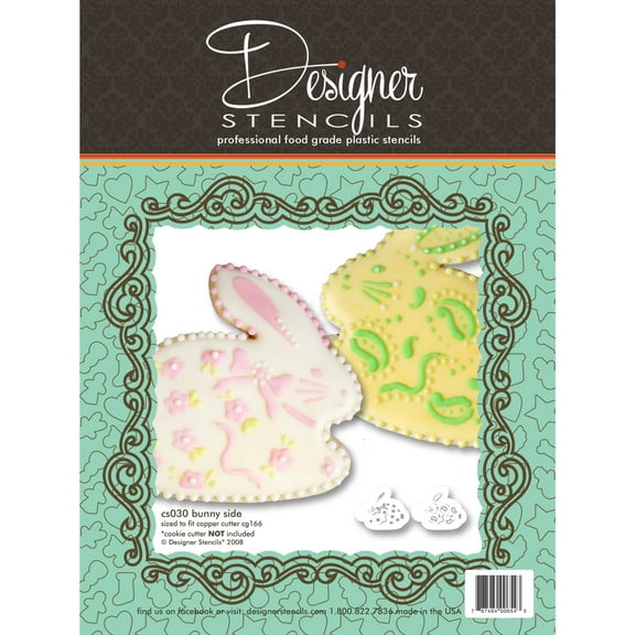 Bunny Rabbit Side Cookie Set (no cutter) by Designer Stencils