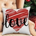 thumbnail image 1 of TIMIFIS Housses de Coussins 18x18 Pouces, Housse de Coussins en Lin de la Saint-Valentin avec Cœurs Rouges Amour pour Grand Canapé Sofa Intérieur Extérieur Décoration de Fête, 1 of 6