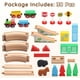 thumbnail image 2 of Set de tren de madera SainSmart Jr. para niños pequeños con doble cara, 2 of 7