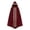 Red, variant on Lace Trim Hooded Cape, Hooded Long Cape Cloak With Lace Trim, Medieval Witch Wizard Hood Robe for Halloween Cosplay, 6 Color Lightweight Full Length Costume Cloak, Beige One Size