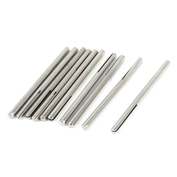 Unique Bargains 10 Pcs 3mmx15mmx50mm Round Shank Abrasive Cloth Sandpaper Split Mandrel