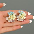 thumbnail image 3 of Sunyuer 14K Gold Plated Little Daisy Earrings Studs for Women Petite Flowers Studs Earrings, 3 of 5