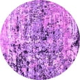 thumbnail image 1 of Ahgly Company Indoor Round Oriental Purple Industrial Area Rugs, 7' Round, 1 of 4