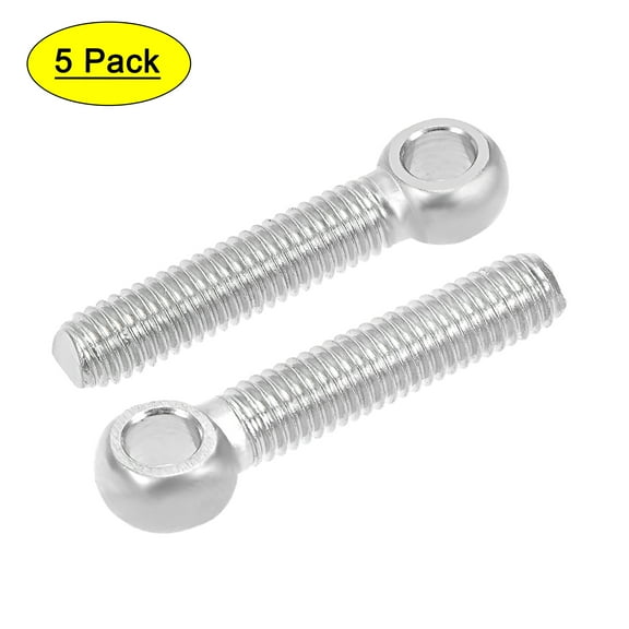 Unique Bargains M5x25mm 304 Stainless Steel Machine Shoulder Lift Eye Bolt Riggings 5pcs
