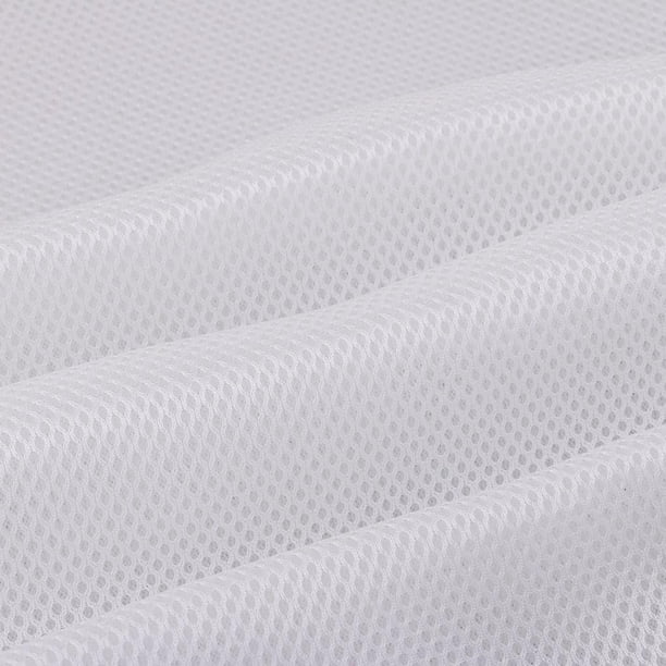 Rongfmy 1 Yard Polyester Mesh Fabric Three Layers Net Fabric Cloth Outdoor  White