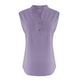 thumbnail image 2 of qucoqpe Womens Summer Cotton Linen Shirts Button V Neck Sleeveless Shirts Casual Loose Vintage Print Tank Tops Blouse, 2 of 6