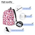 thumbnail image 3 of Bingfone Tulips Flowers Print Canvas College Laptop Backpack, Large Capacity Lightweight College Bookbag Casual Daypack-, 3 of 5
