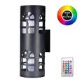 thumbnail image 2 of Lámpara De Jardín De 20W Con Cabezales Dobles Ip65, Lámparas De Pared Led Impermeables, Lámpara De Pared Para Exteriores, Rgb Y Blanco Cálido Monstrate HA024452-08, 2 of 6