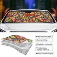 thumbnail image 4 of Kdxio Hippie Peace Love Print Front Windshield Sun Shade,Folding Auto Sunshade for Car Truck SUV-Small, 4 of 7