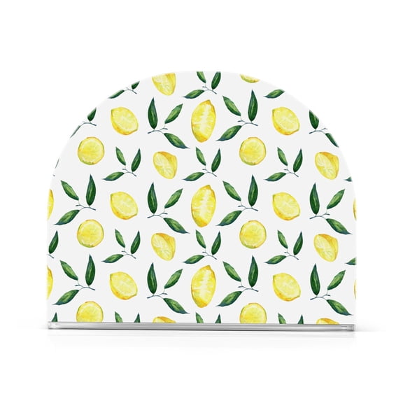 Ryvnso Summer Lemon and Leaves Acrylic Napkin Holder Table Kitchen Paper Tissue Organization