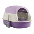 thumbnail image 4 of DOLITY Hooded Cat with Lid Large Cat Toilet Kitty Litter Tray Anti ing Violet, 4 of 8