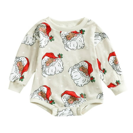 

Toddler Girls Bodysuits Love Heart Printed Long Sleeve Christmas Santa Daily Kids Children Infant Clothes Cartoon Trendy Soft Cute Outwear Streetwear Spring Summer Rompers Jumpsuits