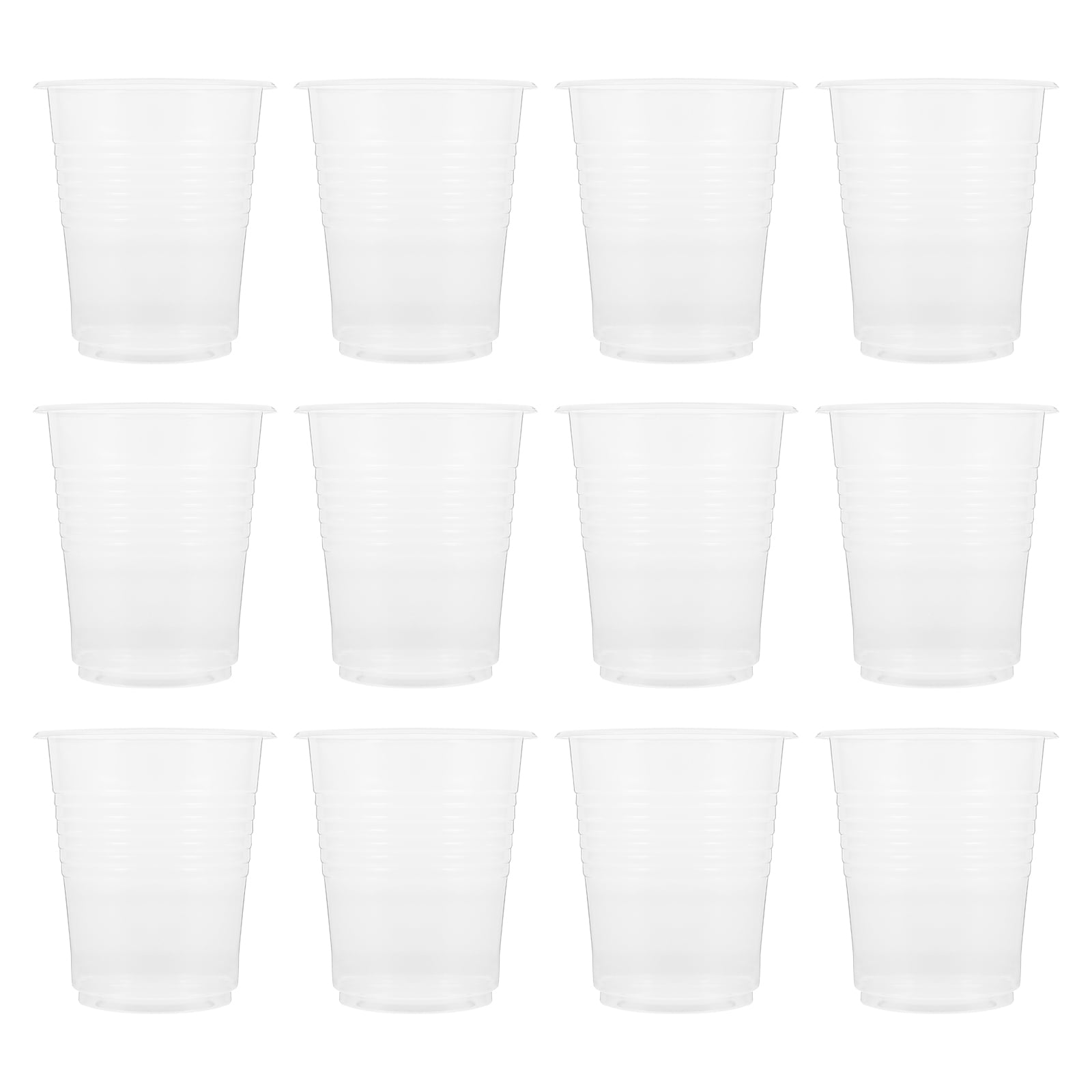 500pcs Disposable Plastic Cups Ice Cream Cups Drinking Cups Wine Cups