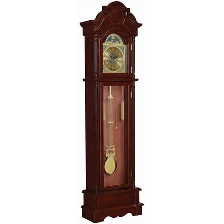 Bowery Hill Chime Grandfather Clock in Red Brown (The Best Grandfather Clocks)