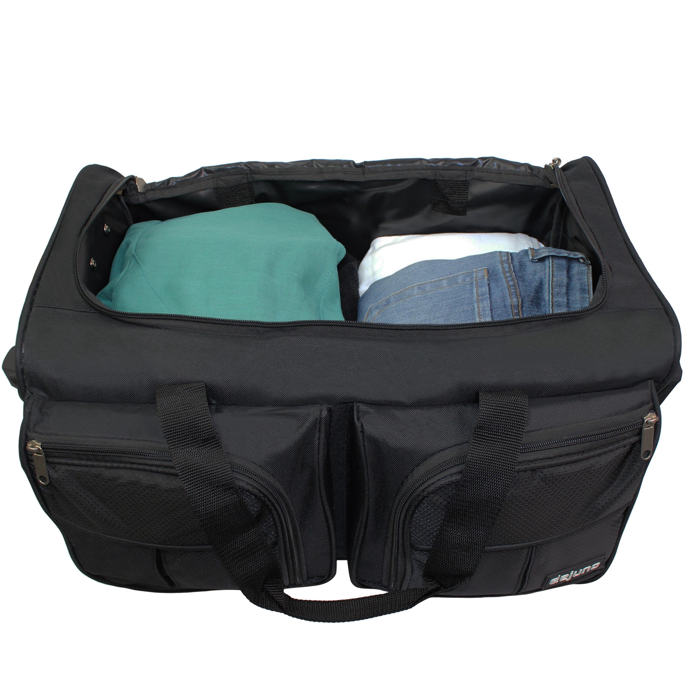 Hipack 28-Inch Heavy Duty Rolling Duffle Bag - Black