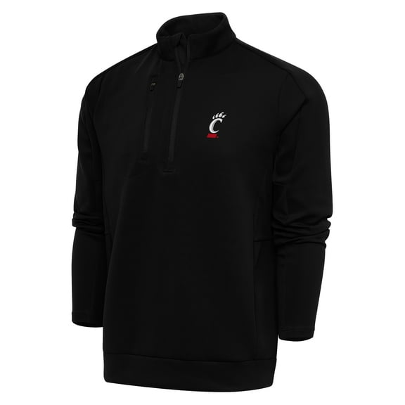 Men's Antigua Black Cincinnati Bearcats Generation Half-Zip Pullover Top