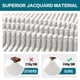 thumbnail image 4 of Paquete de 2 fundas elásticas para asientos de sillas de jacquard para comedor, fundas extraíbles para asientos de sillas para comedor, 4 of 5