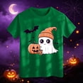 thumbnail image 5 of Halloween Shirts for Boys Girls Crew Neck Halloween T-Shirts Short Sleeve Halloween Tops Cute Ghost Print Halloween Graphic Tees, 5 of 5