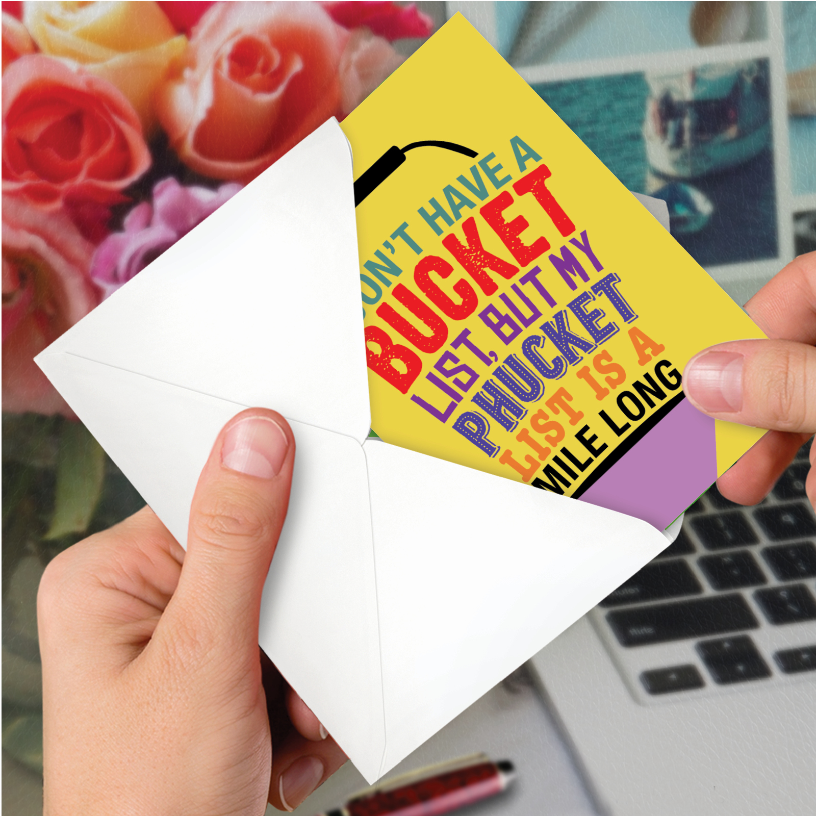 1 Funny Birthday Card with Envelope - Bucket List C9358BDG - image 4 of 6