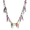 thumbnail image 2 of 1 collar de cuentas de madera de cáscara de coco trenzado, bohemio, multicapa, para decoración (colorido), 2 of 7