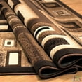 thumbnail image 4 of Handcraft Rugs-Modern Contemporary Brand New Area Rugs-Abstract Carpet with Frame/Boxy/Cube Pattern-Shed free Chocolate Brown/Black/Ivory/Beige(2x 3 feet Doormat), 4 of 5