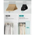 thumbnail image 4 of Velvet Hangers Clothes Hangers with Shoulder Notches Pants Bar Ink UCRFB, 4 of 7