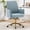 Blue + Corduroy, variant on Mid-back liftable office chair, striped fabric, and ergonomically designed, is an excellent choice for working, studying or relaxing. The mid-back design provides a better sitting experience.Black