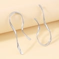 thumbnail image 4 of Ziurtnc 1 Pair Simple Exaggerated Asymmetric Metallic Stud Earrings Vintage Curved Drop Earrings Fashion Jewelry Accessories Gift, 4 of 7