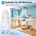 thumbnail image 5 of Warmiplanet 52" Sleek Matte Black LED Ceiling Fan with Light & Remote, 5 Blades, Slim Modern Style, DC Motor, 3-Color Light, Reversible, Timer, 5 of 10