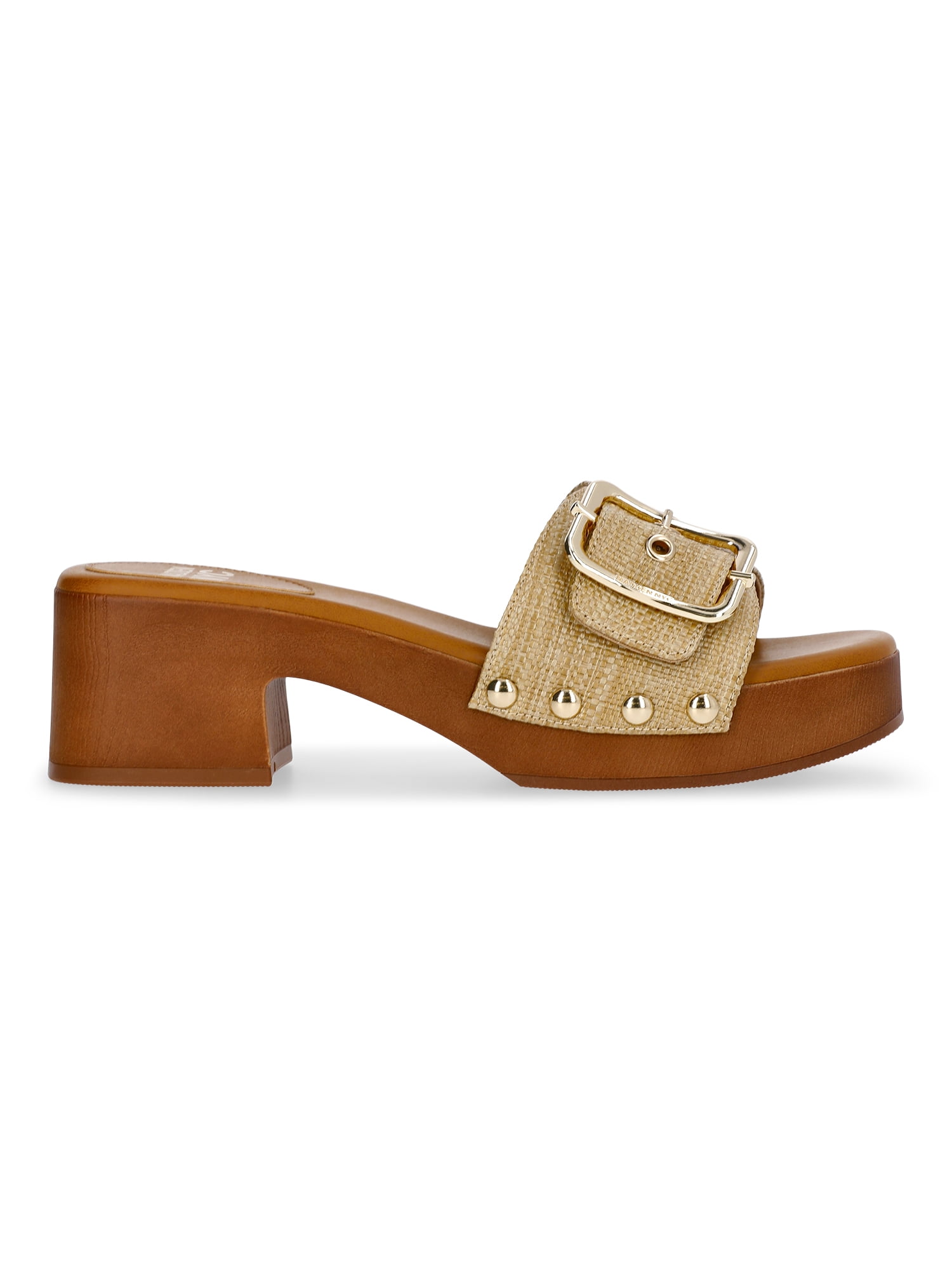 Madden NYC Women's Clog Heel Sandals, Raffia