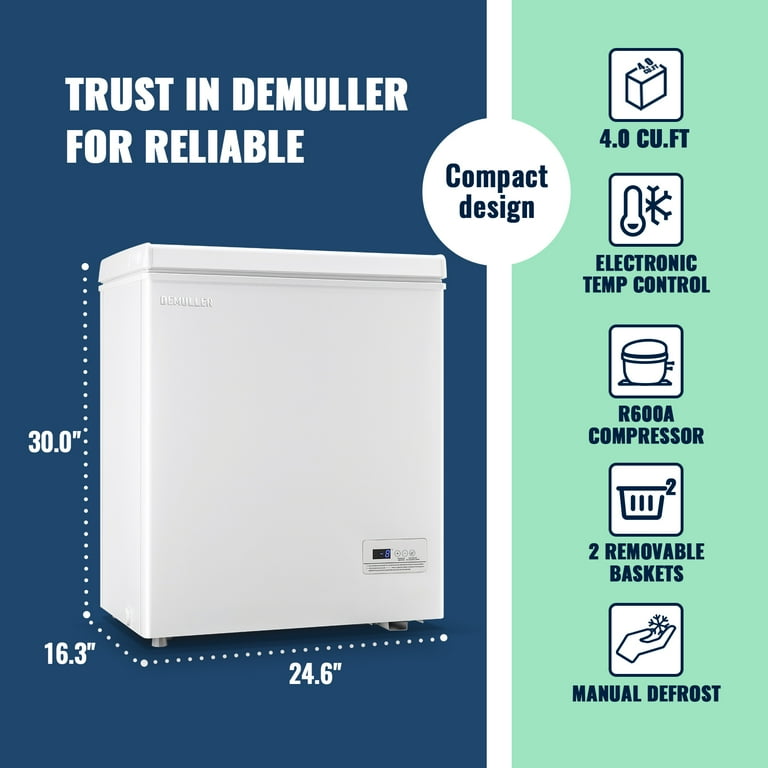 DEMULLER Deep Chest Freezer Freezers with Two Storage