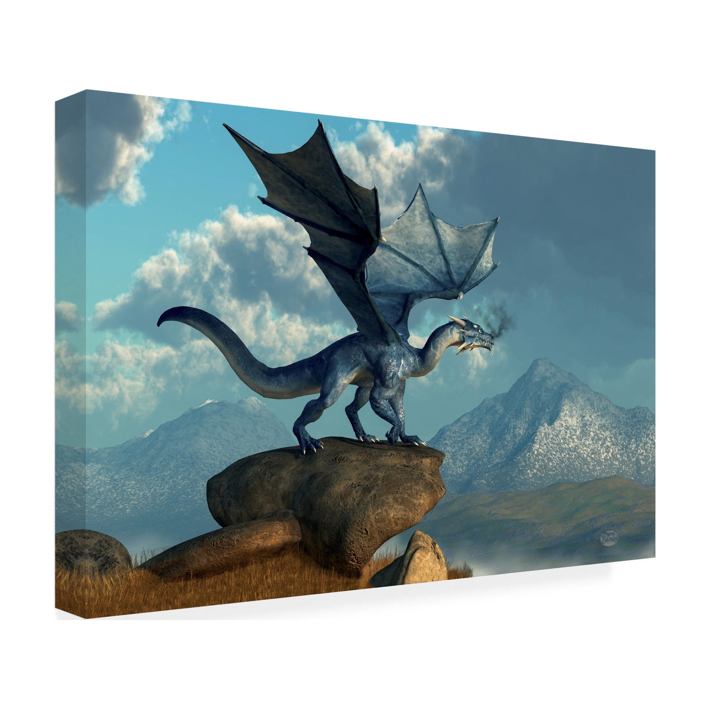 Trademark Fine Art 'Blue Dragon' Canvas Art by Daniel Eskridge