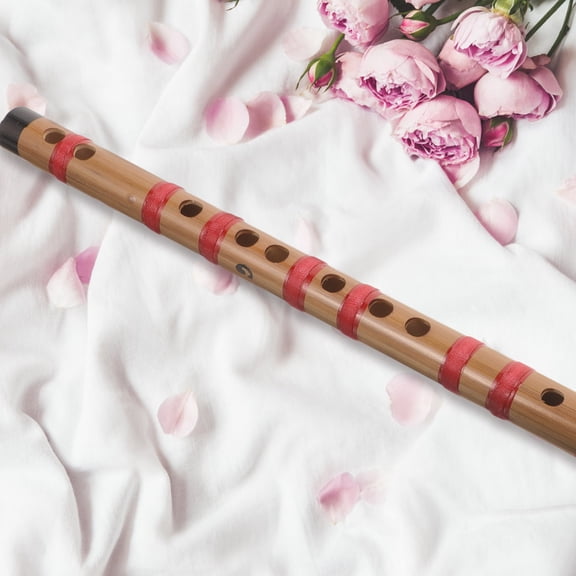 Luxshiny Traditional Bamboo Flute for Beginner Long Musical Instrument Made of Sturdy Bamboo Multi Color