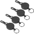 thumbnail image 1 of 4pcs Telescopic Keychain AntiTheft Retractable Key Ring High Resilience Wire Rope Carabiner for Advertising Promotion Gift Giving Round Type, 1 of 9