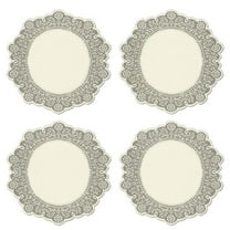 Heritage Lace PR-1200E-S 12 in. Prelude Round Doilies, Ecru - Set of 4