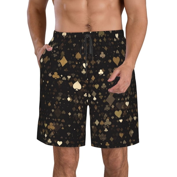 Balery Casino Traje de Baño Estilo Hawaiano para Hombre, Shorts de Secado Rápido con Bolsillos-Medium
