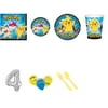Pokemon Party Supplies Party Pack For 16 With Silver #4 Balloon