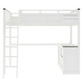thumbnail image 5 of Euroco Solid Wood Queen Size Loft Bed with Built-in Desk & Shelves, USB Charging Station – Space-Saving Study Bed for Adults & Teens, 5 of 13