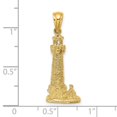 thumbnail image 3 of 14K Yellow Gold Polished Finish 2-D Assateague Island Lighthouse, Va Charm, 3 of 4