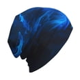 thumbnail image 6 of Xecao Blue Fire Cool Wolf Print Beanie Knitted Hat for Men Women, Winter Fashion Knit Cuffed Caps Unisex, 6 of 7