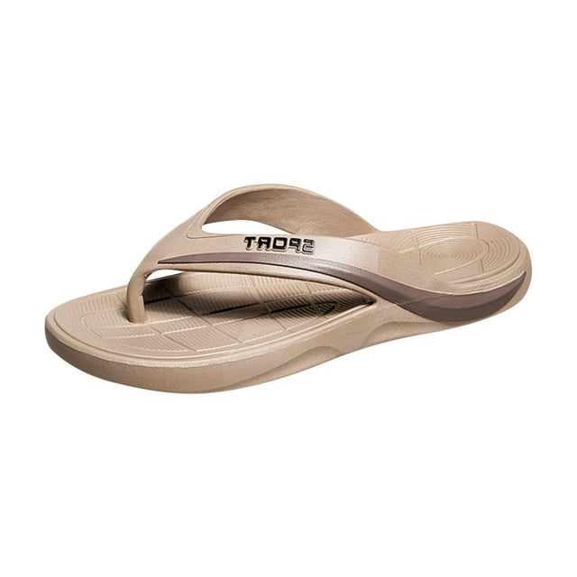 Mens Fashion Casual Spring And Summer Soft Bottom Non-Slip Beach Outdoor Wear Clip-Toe Open-Toe Trendy Flip-Flops