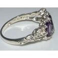 thumbnail image 5 of LBG 925 Sterling Silver Natural Amethyst Womens Promise Ring - Size 6.5, 5 of 5