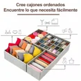 thumbnail image 2 of Caja de tela Liwei juego de 4 cajas Plegables con separadores para ropa interior calcetines corbatas bufandas, 2 of 6