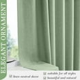 thumbnail image 6 of Linen Blackout Curtains 54 inch Sage Green Darkening Window Curtain for Living Room Bedroom Drape Thermal Insulated Noise Cancelling Back Tab Drapes, 6 of 15