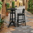 thumbnail image 5 of Sky Ares Square Bar Set with 2 Barstools Black, 5 of 5
