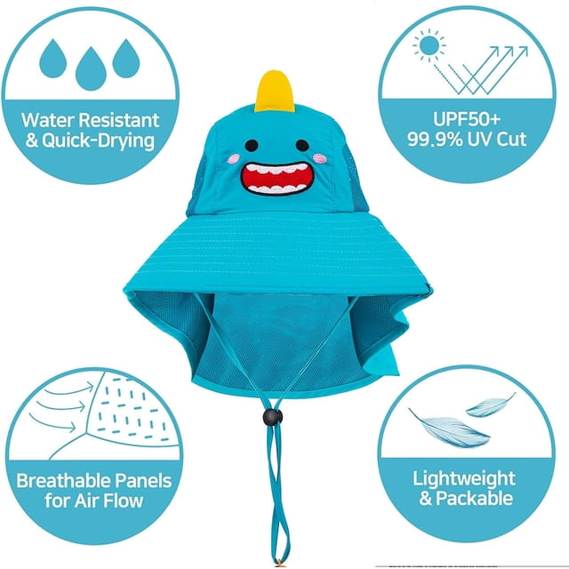Gorro de verano para bebé, fino, de ala grande, para el sol, para salidas, protector solar, malla solar, transpirable, para niños y niñas, gorro de pescador