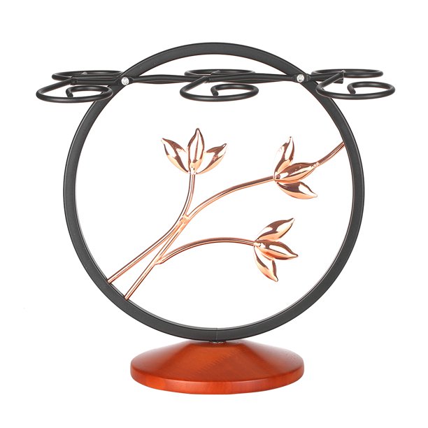 Vintage Bronce Red Wine Glass Rack 6 Copas de vino Stemware Storage Display Rack de secado Soporte d Tomshoo Tendedero