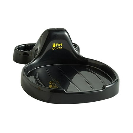 

Utensil Rest Pot Lid Holder No Rusting Cooking Ladle Holder Spoon Rest with Pot Lid Holder for Spoon Cookware Storage Kitchen Counter black