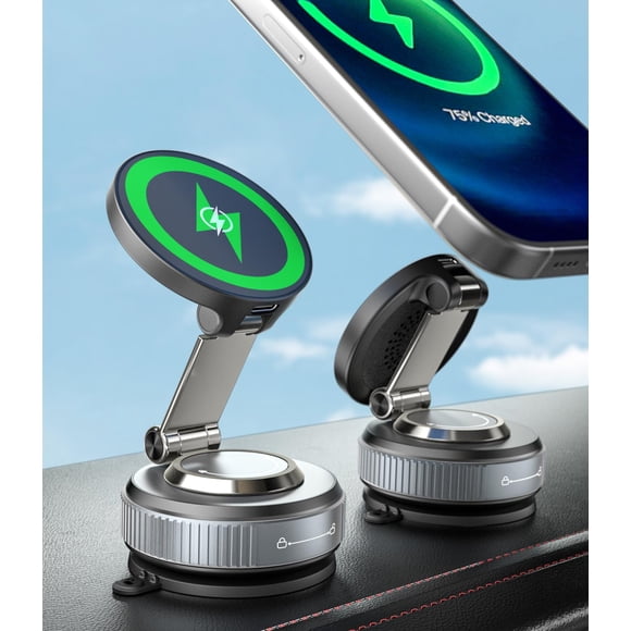 Cargador inalámbrico, soporte para teléfono de coche ALAFLY de 15 W, carga rápida